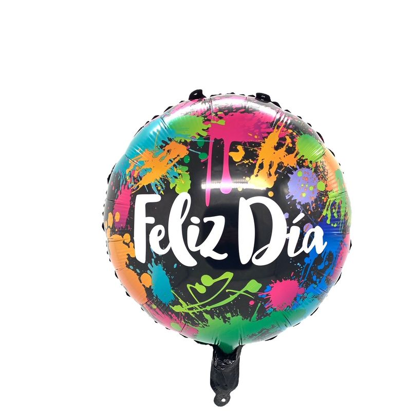 GENERICO - GLOBO METALICO 18 FELIZ DIA PAINT X50 UNI