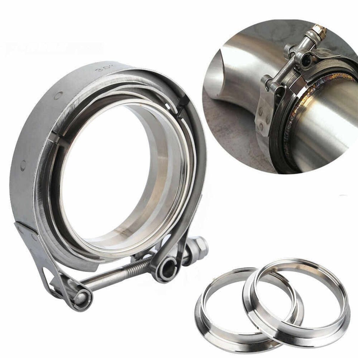 GENERICO - Abrazadera V-band 3 Pukl Inox Turbo Escapes Downpipe Karvas