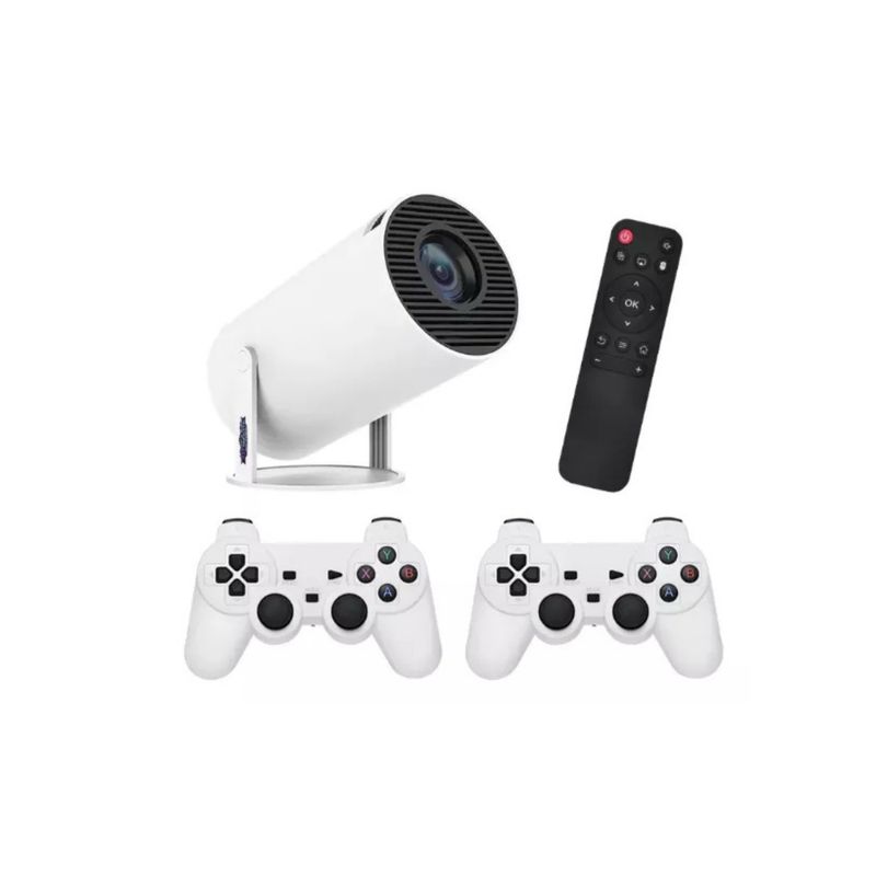 GENERICO - Proyector Para Video Juegos + 2 Controles 4k Hd Retro