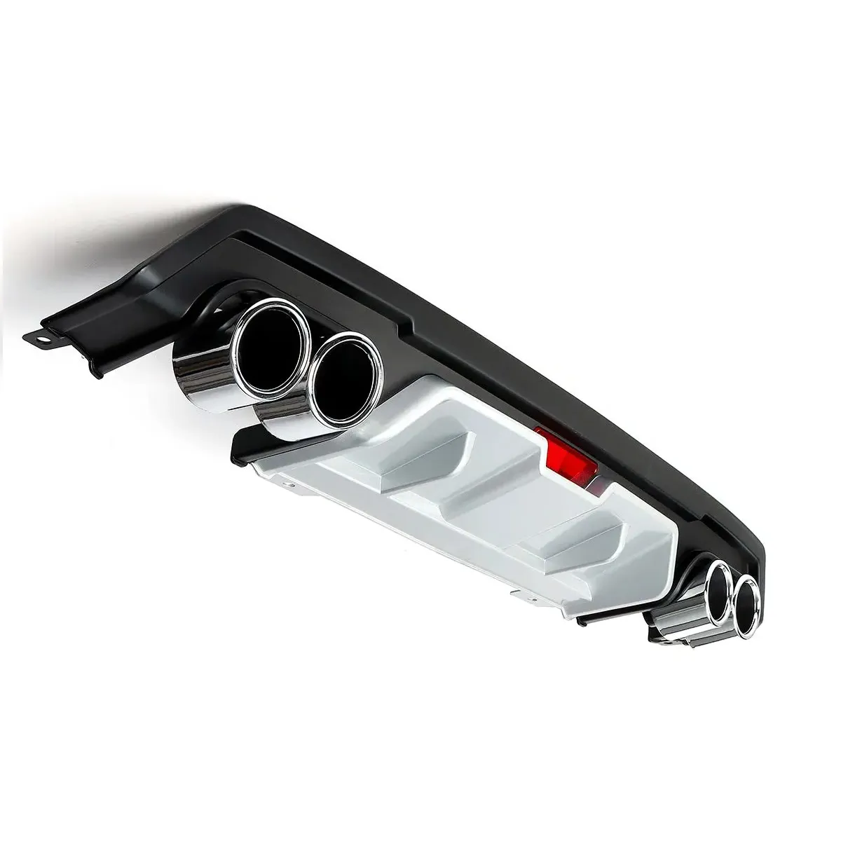 GENERICO - Difusor Parachoque Trasero Con Escapes Auto Tuning Karvas