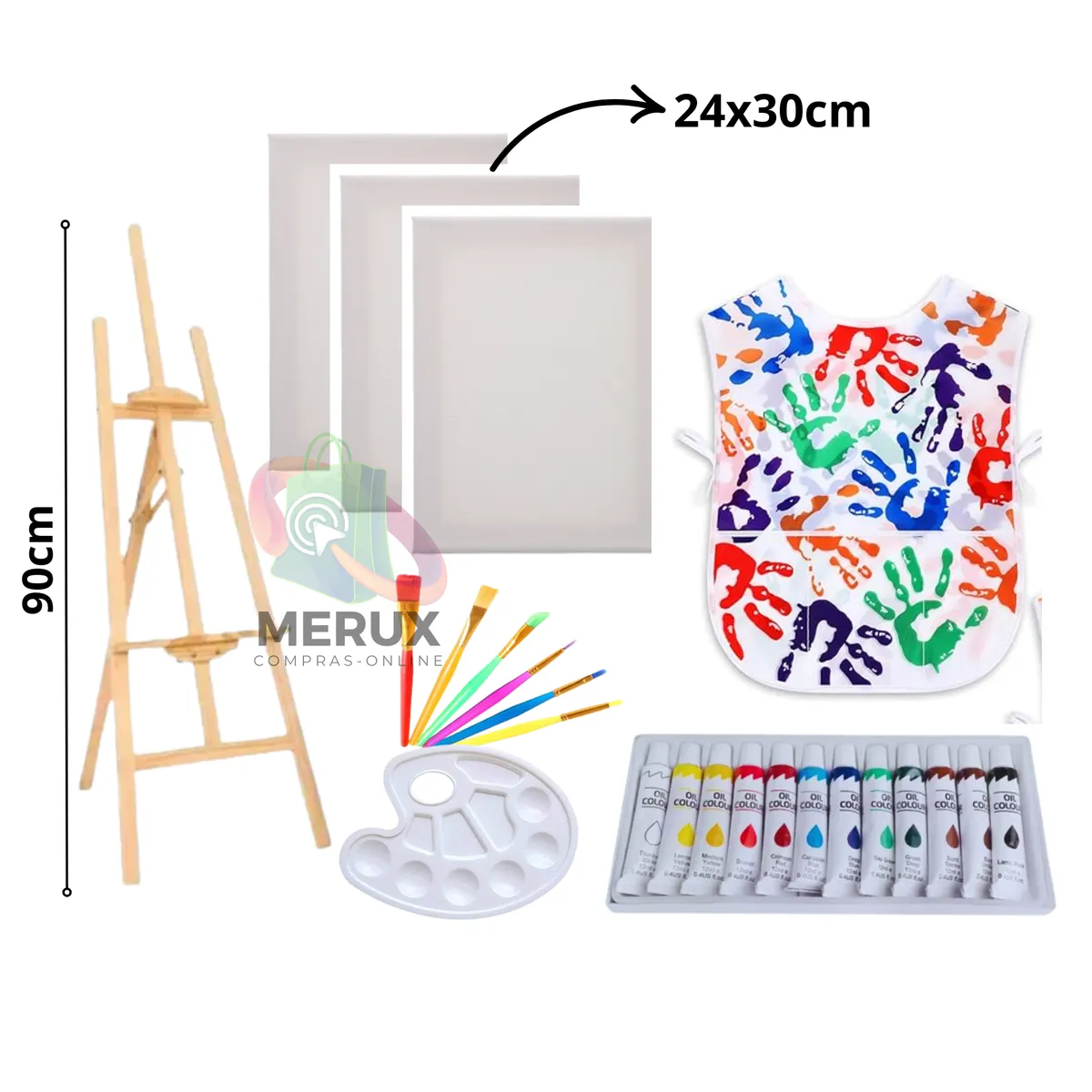 GENERICO - Kits de Arte Infantil Atril Caballete 90cm + Accesorios