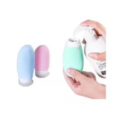 GENERICO - Set de 4 botellas de silicona para viaje dispensador