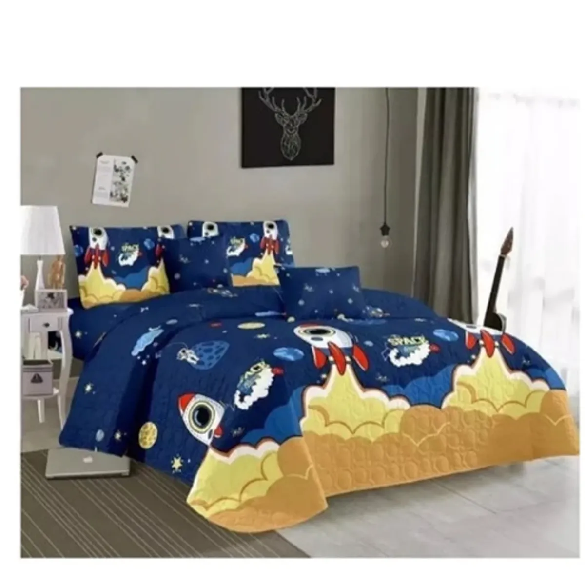 GENERICO - Cobertor De Verano Para Niños De Una Plaza Y Media COHETE
