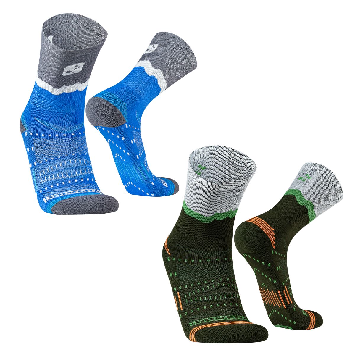 SILVERA NANOTECH - calcetines running ciclismo trail outdoor hombre mujer correr 2-pack