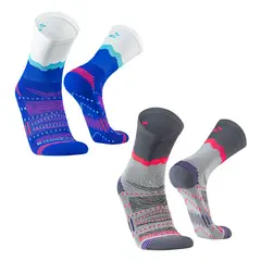 SILVERA NANOTECH - Calcetines running ciclismo trail outdoor hombre mujer correr 2-pack