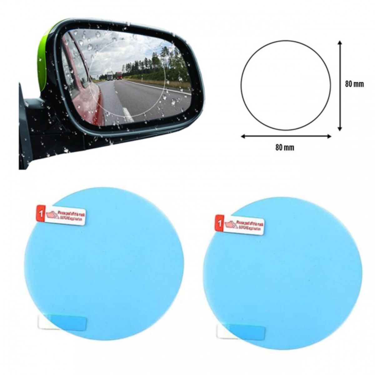 GENERICO - 1 Par Películas para Espejos de Auto