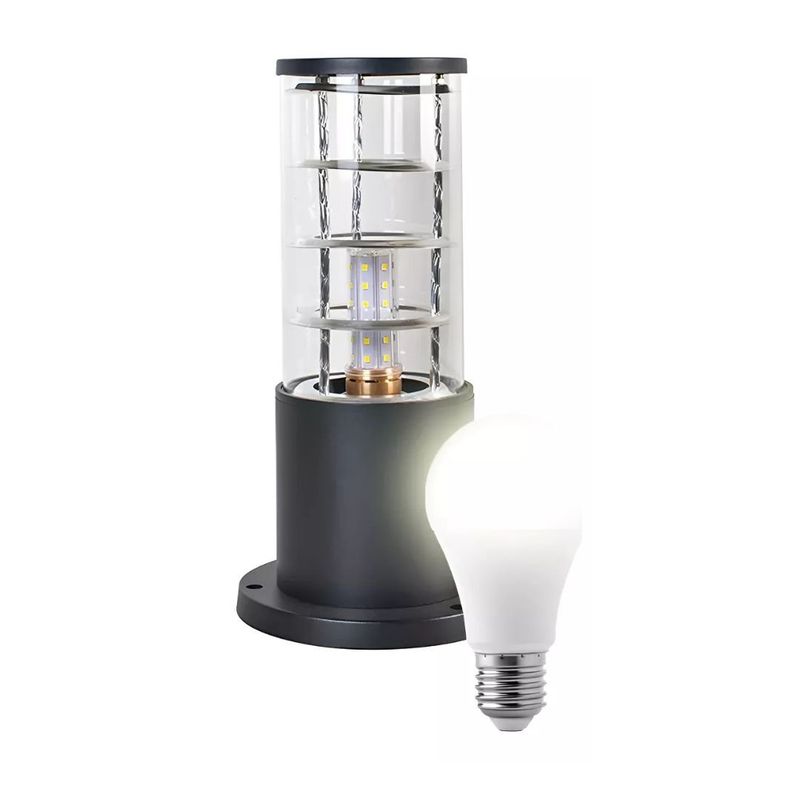 WANT - Aplique Farol Led Jardín IP54 Porta Ampolleta E27 30cm