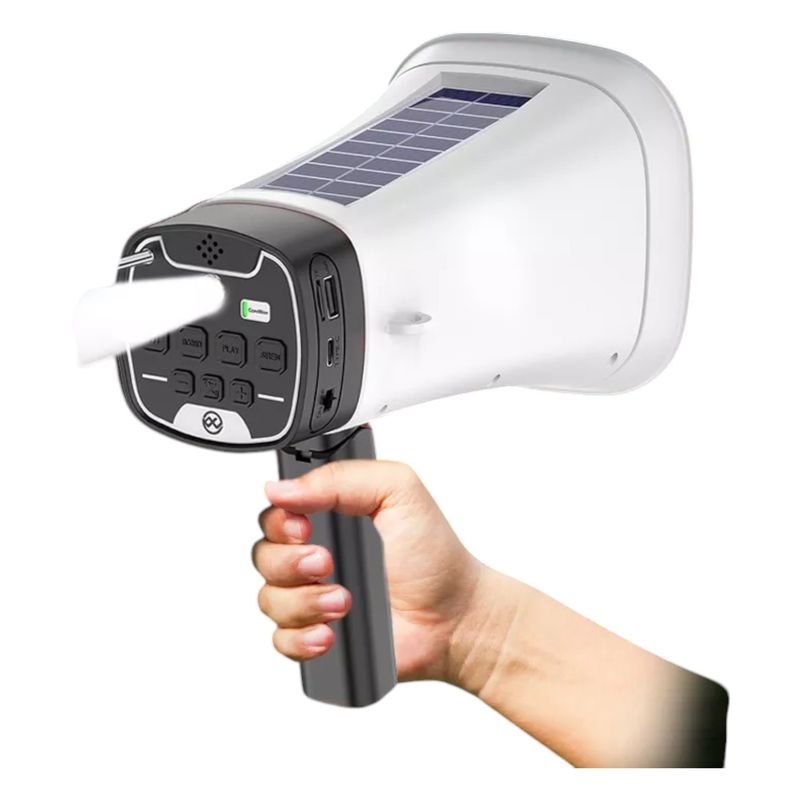 INVENCIBLE - MEGAFONO SOLAR GRABACION BOCINA ALTAVOZ RECARGABLE INALAMBRICO NC15