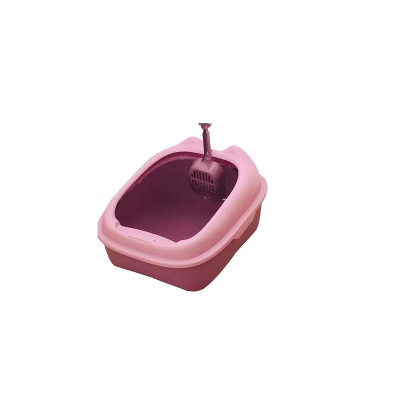 GENERICO - Arenero Para Gato Con Pala Y Juguete De Rosa y Plato
