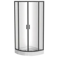 Cabina de Ducha SHOWER CURVO 90 X 90 X 200CM MARCO NEGRO