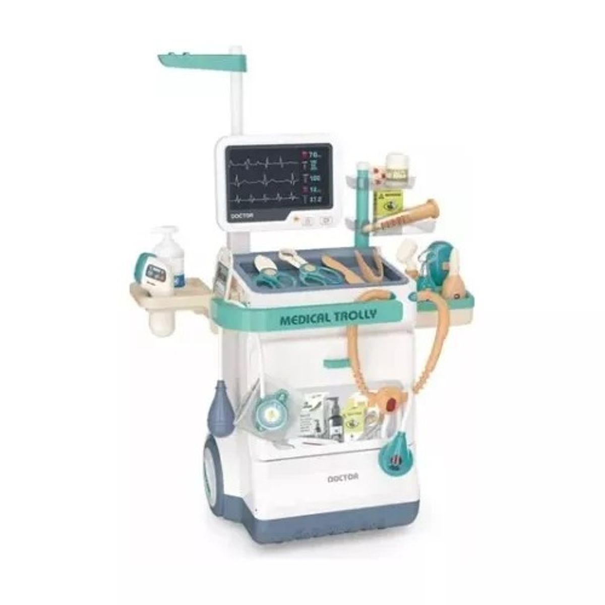 GENERICO - Set De Juego Consultorio Medico Electrocardiograma 26 Pzas