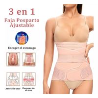 Faja Post Parto Y Post Cesarea 3 En 1 Talla XXL