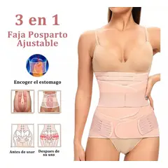 GENERICO - Faja Post Parto Y Post Cesarea 3 En 1 Talla XXL
