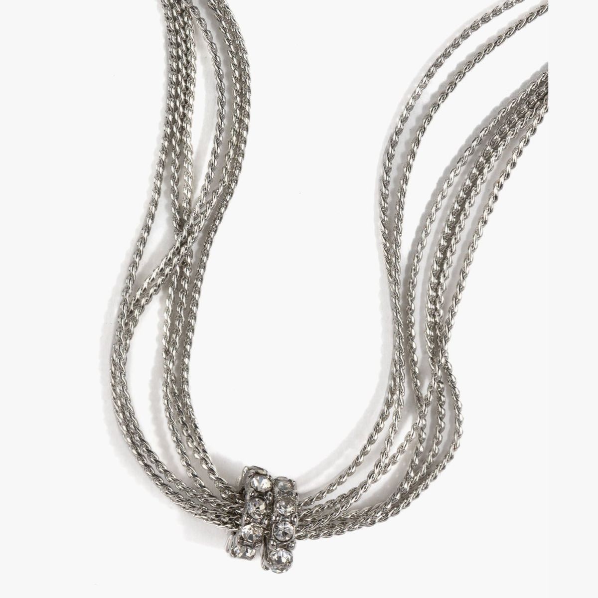 LOUNGE - Collar Choker Cadenas Y Argollas Stras