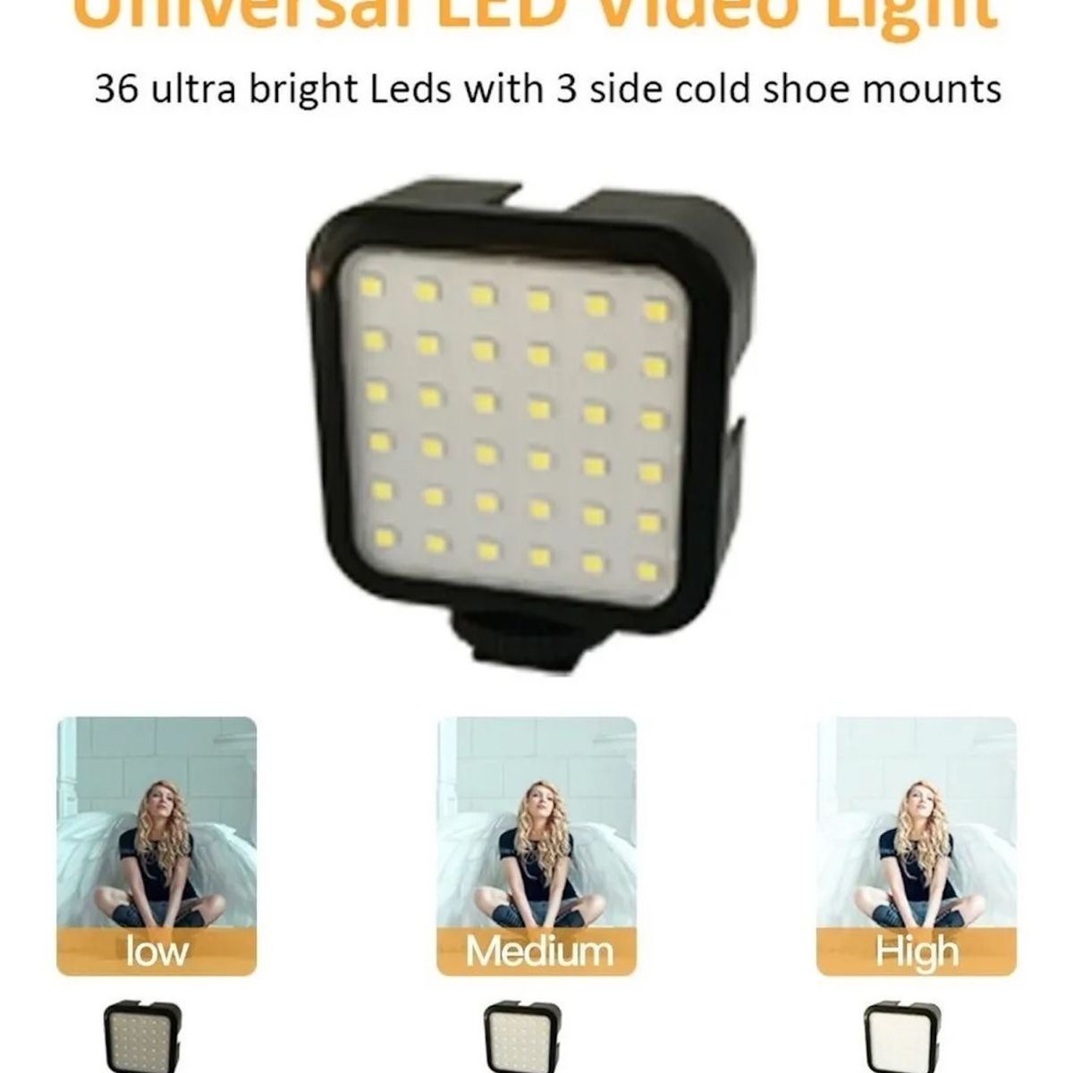 GENERICO - Soporte Estabilizador Vlogger Móvil Con Luz Led Y Micrófono