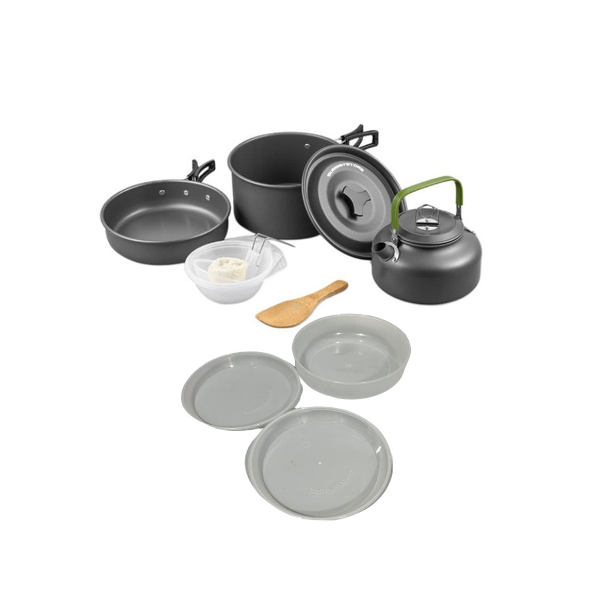 GENERICO - Set Ollas Para Camping Picnic 4-5 Personas Ds500