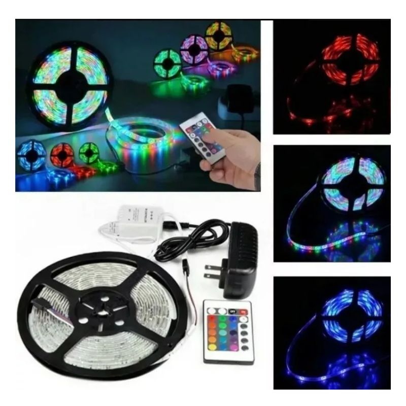 GENERICO - Cinta Tira 300 Led 5mt Rgb Control Luces
