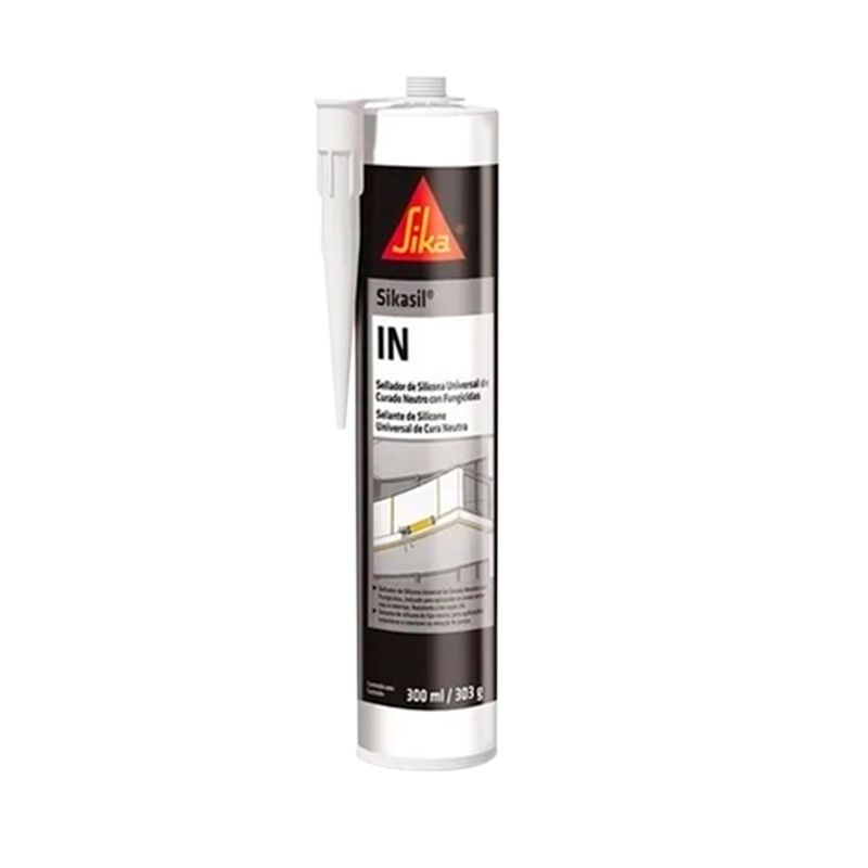 SIKA - SIKASIL IN - Sellante de silicona neutra premium Blanco 300cc