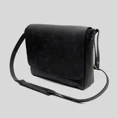 TRAUKO - Maletín Unisex Cuero Negro Berna-