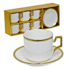GENERICO - Set 6 Tazas Café Gold Line