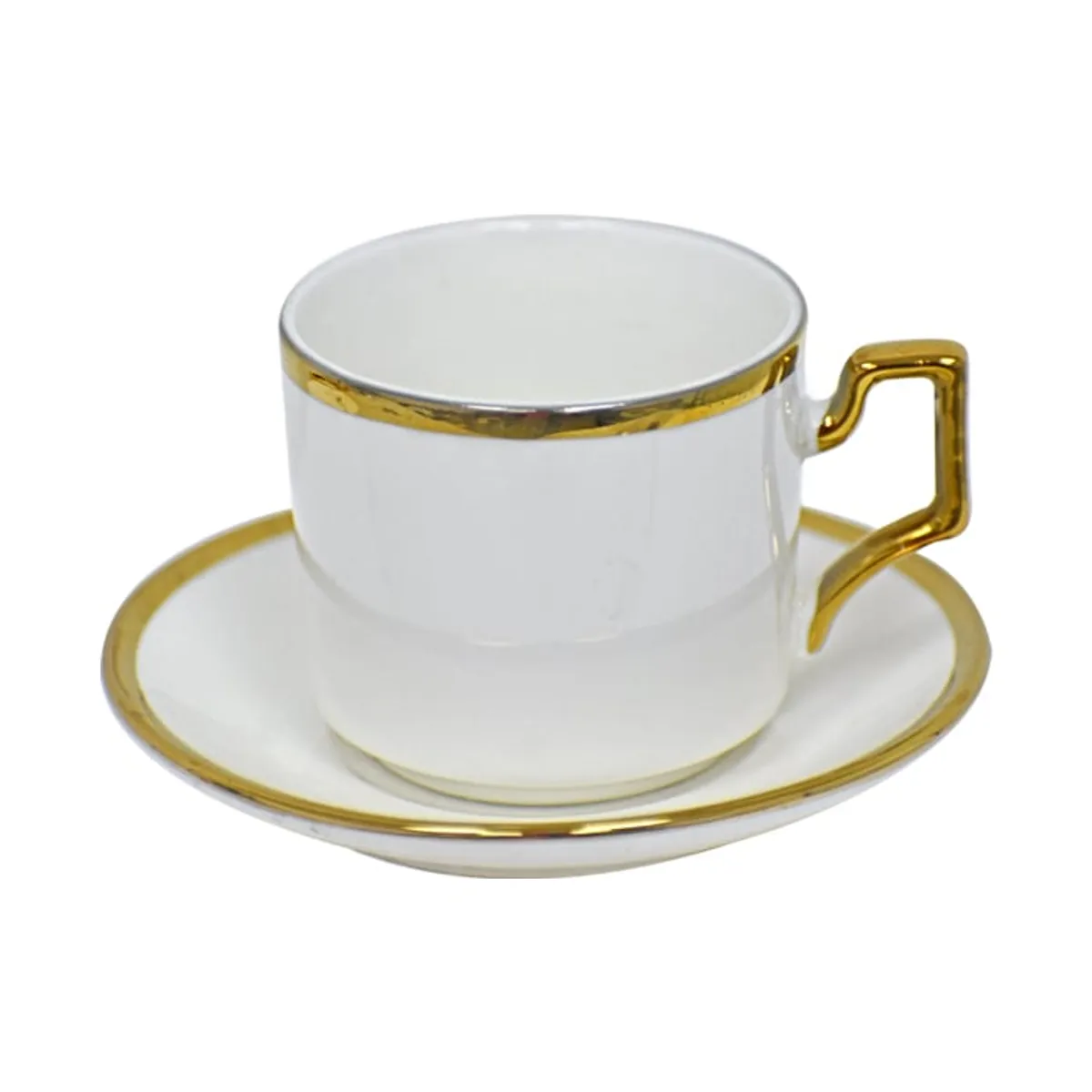 MSA MUEBLES SANTA ANA - Set 6 Tazas Café Gold Line