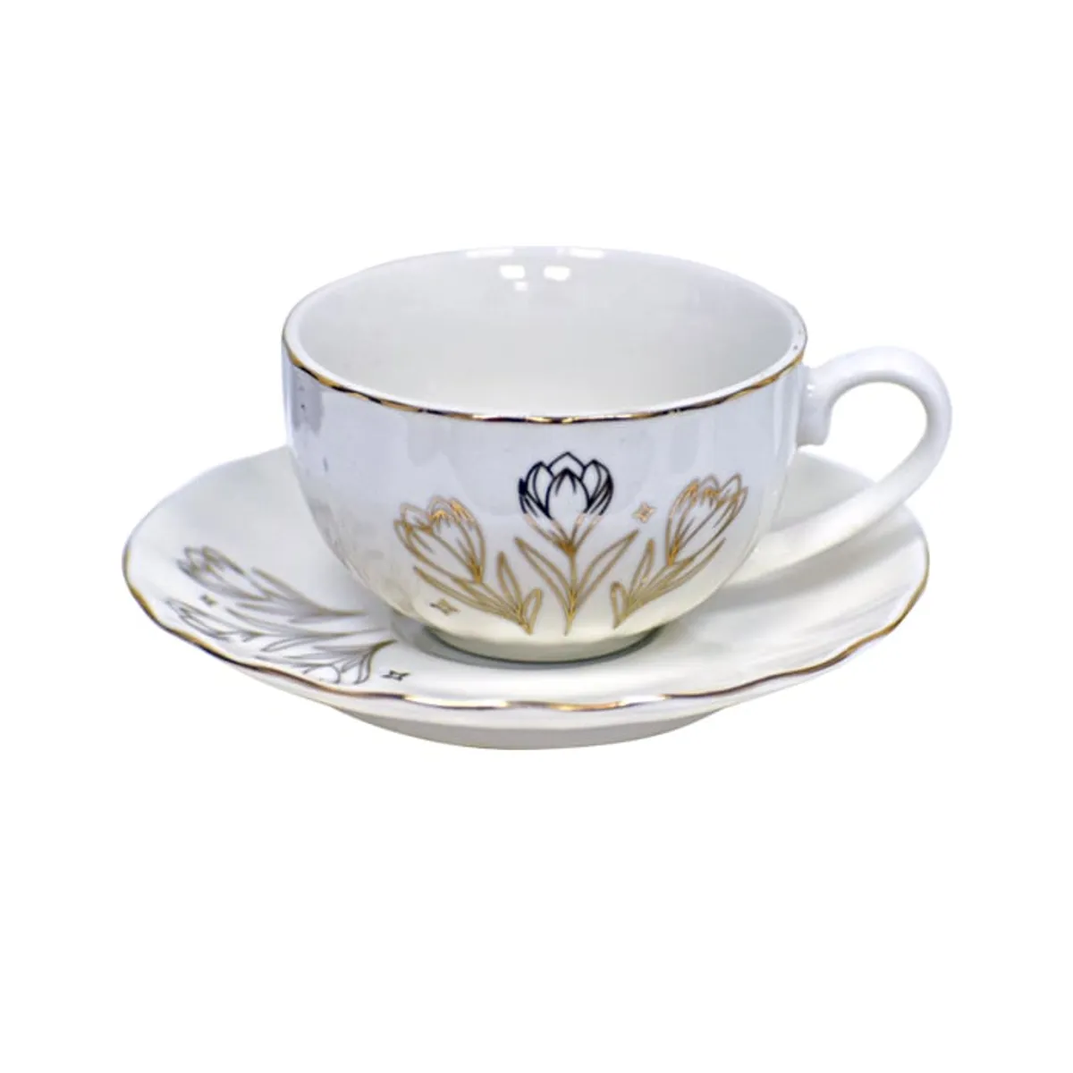 MSA MUEBLES SANTA ANA - Set Tazas Café Porcelana Roses