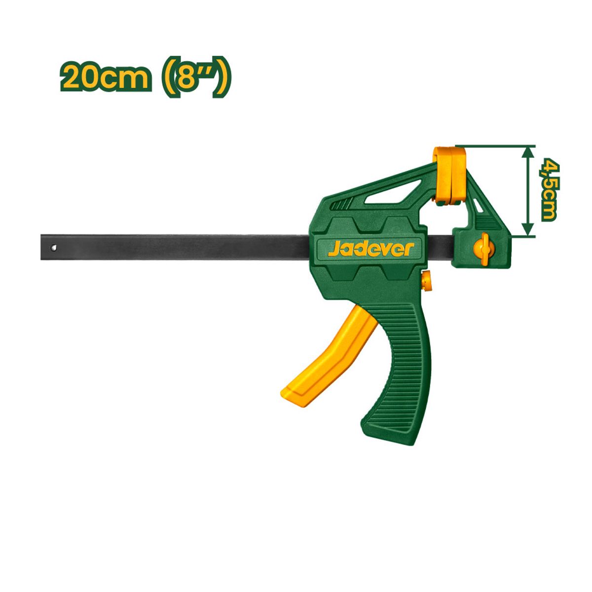 JADEVER - Prensa Sargento Rápida 8 Pulgadas 45x200mm JADEVER