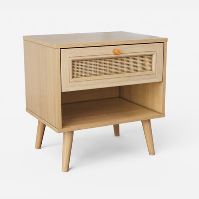 Imagen 2 del producto Velador con Rattan Top Living Jakarta con Cajón y Estante