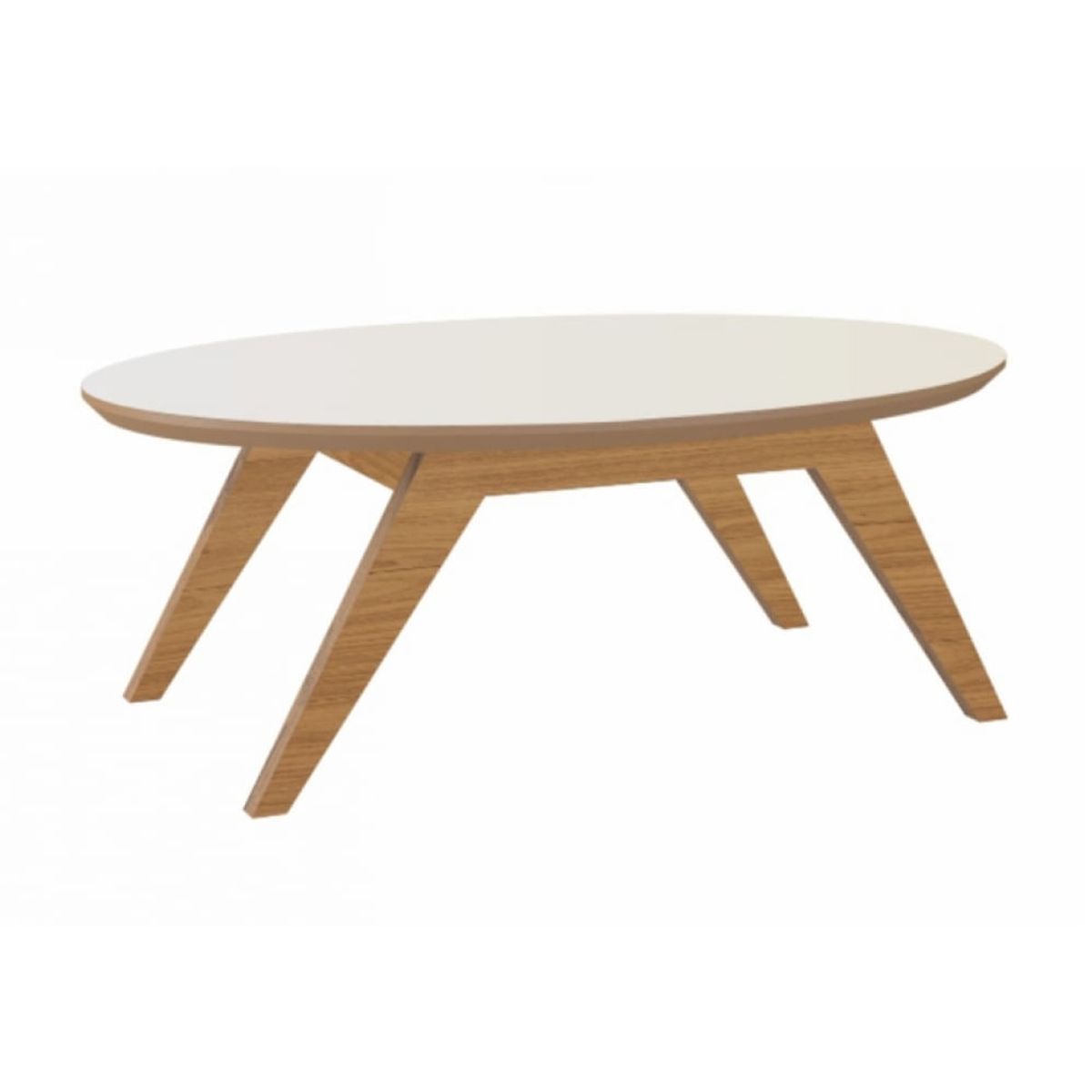 GENERICO - Mesa De Centro Elíptica 100% MDF