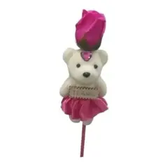 GENERICO - Flor Osito Regalo Amor Rosa