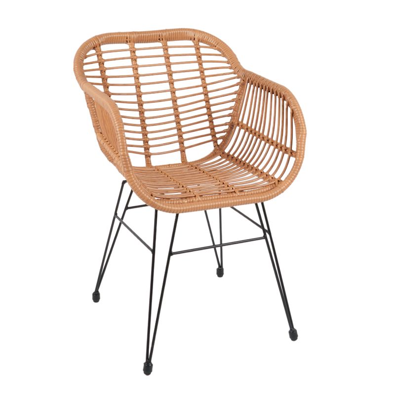 KLIK - Butaca con Apoyabrazos de Terraza Rattan Grecia Color Madera