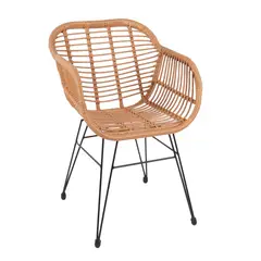 KLIK - Butaca con Apoyabrazos de Terraza Rattan Grecia Color Madera