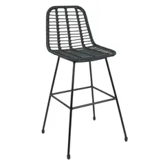 KLIK - Taburete Alto de Terraza Rattan Grecia Color Negro