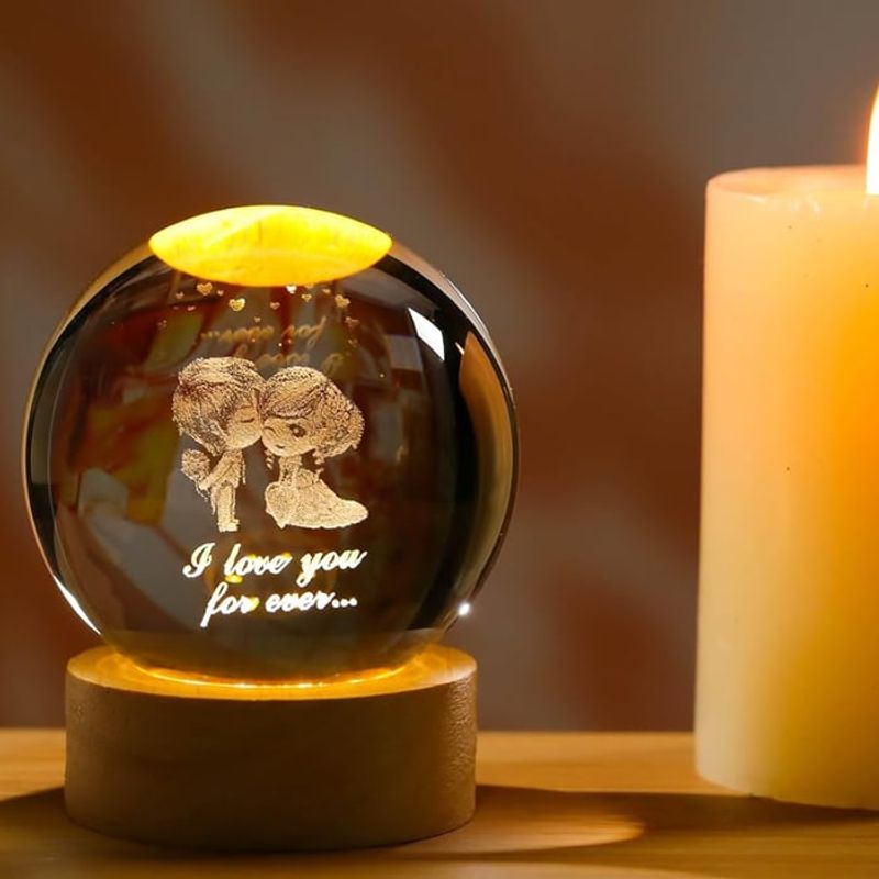GENERICO - Esfera Cristal USB Enamorados