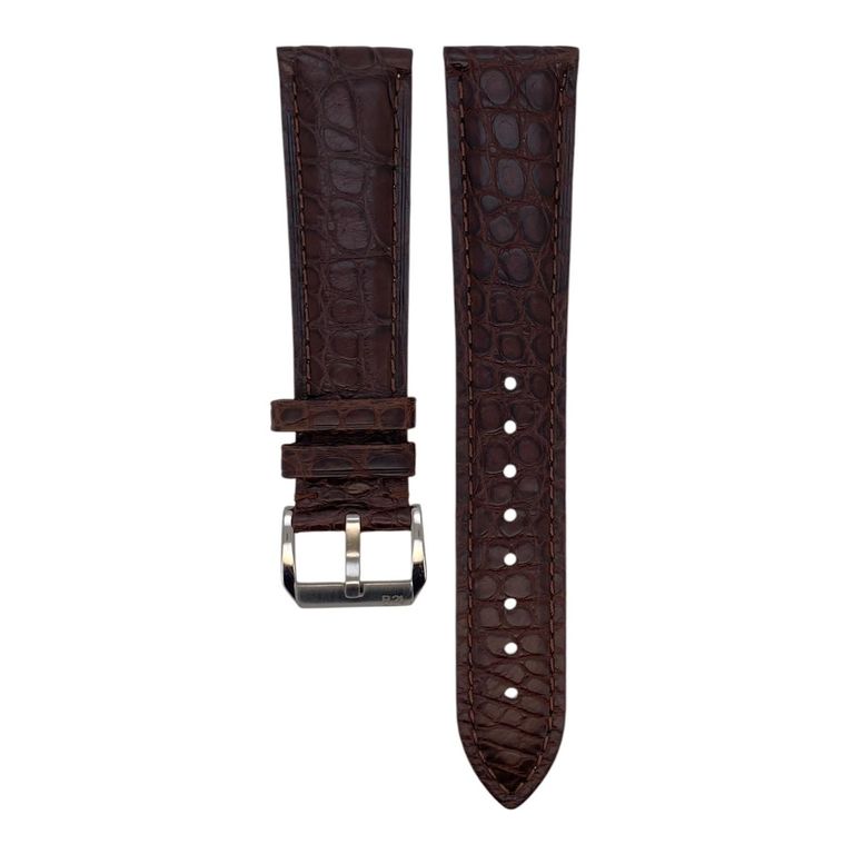 Correa Reloj Cuero Florencia Caiman Cafe 24