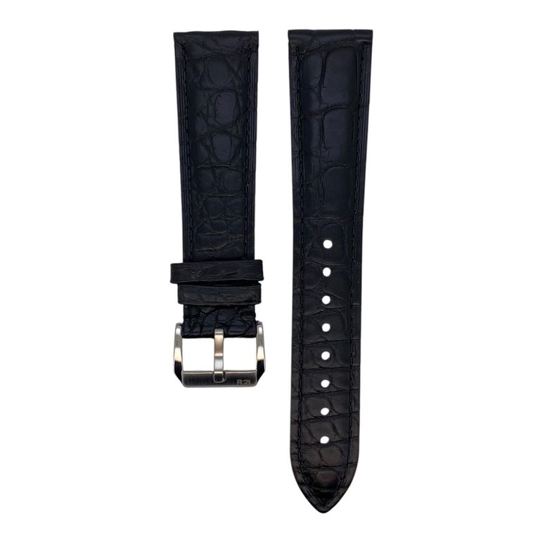 Correa Reloj Cuero Florencia Caiman Negro 12