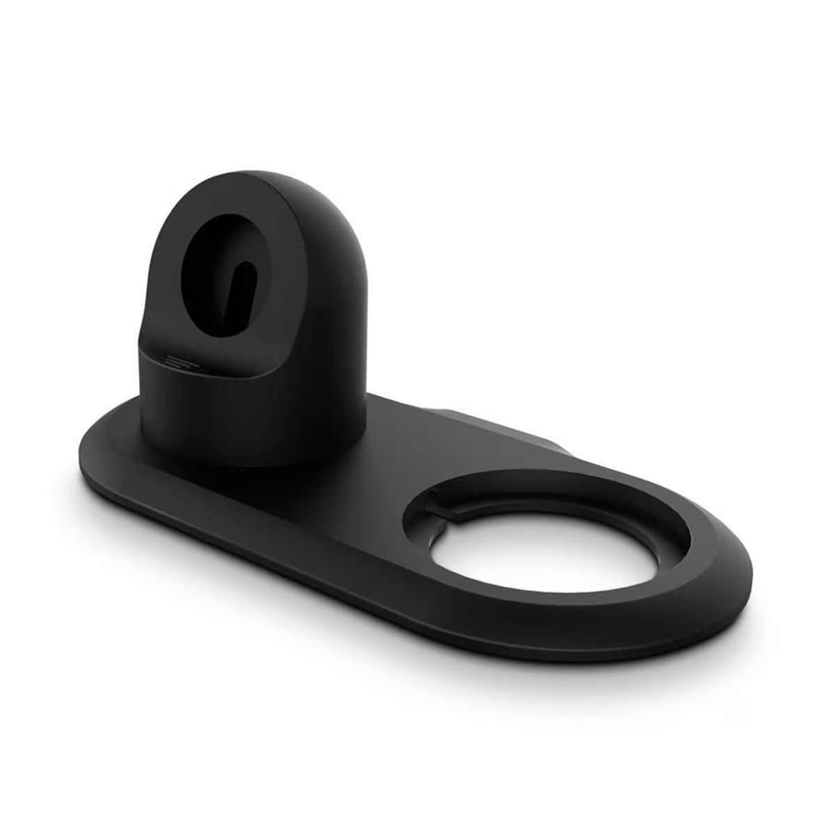 GENERICO - Stand De Carga 2 En 1 Para iPhone Y Apple Watch Silicona Rosa