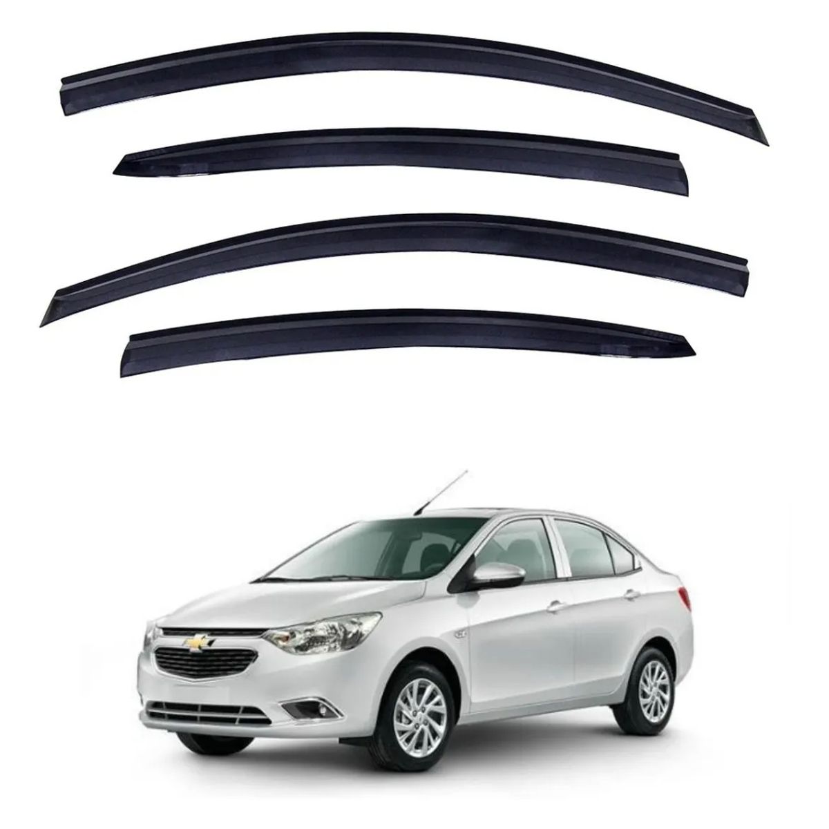 GENERICO - Aletas Bota Aguas Chevrolet New Sail 2016-2019 Lluvia Karvas