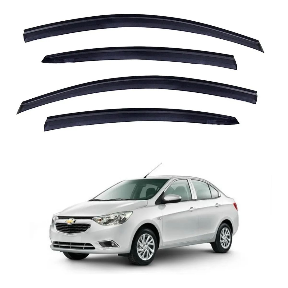 GENERICO - Aletas Bota Aguas Chevrolet New Sail 2016-2019 Lluvia Karvas