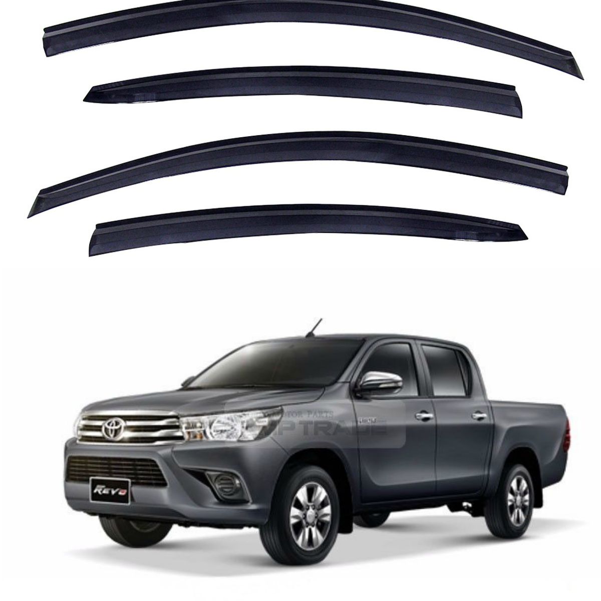 GENERICO - Aletas Bota Aguas Toyota Hilux Revo 2016-2025 Lluvia Karvas