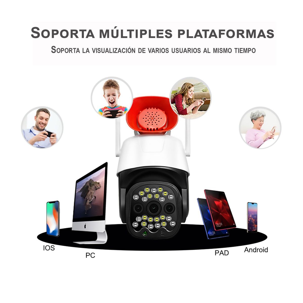 VIPA - Cámara Seguridad Exterior IP WIFI Full HD Robótica Domo IP1150