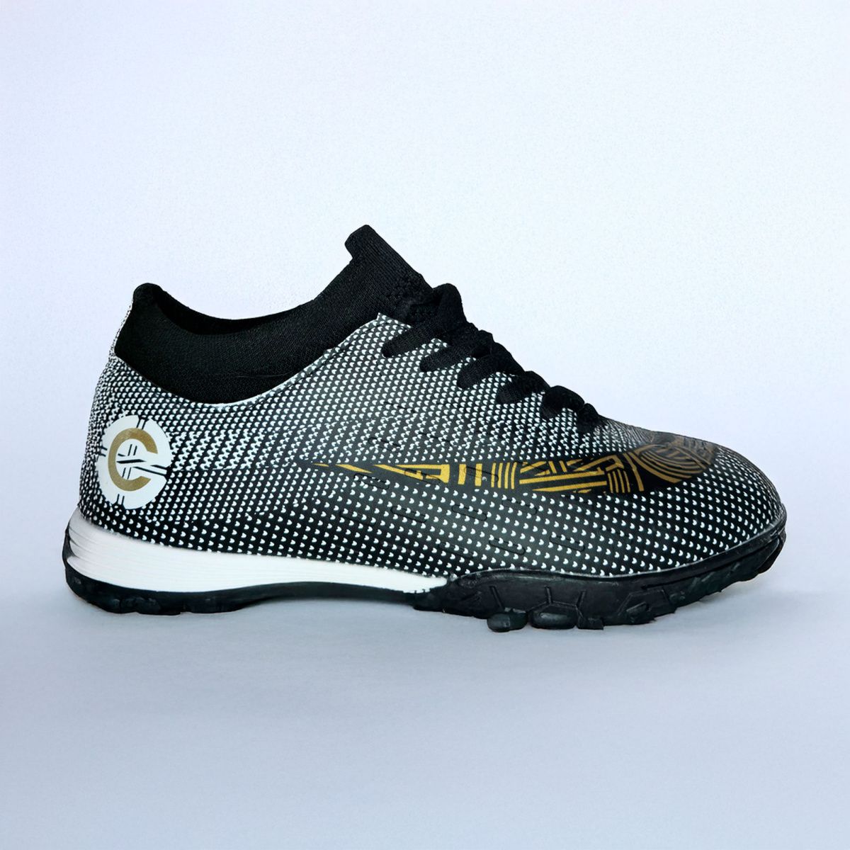 PAND G - Zapatillas Baby Futbol Turf con Media Color Negro 39 AL 44 - 7634
