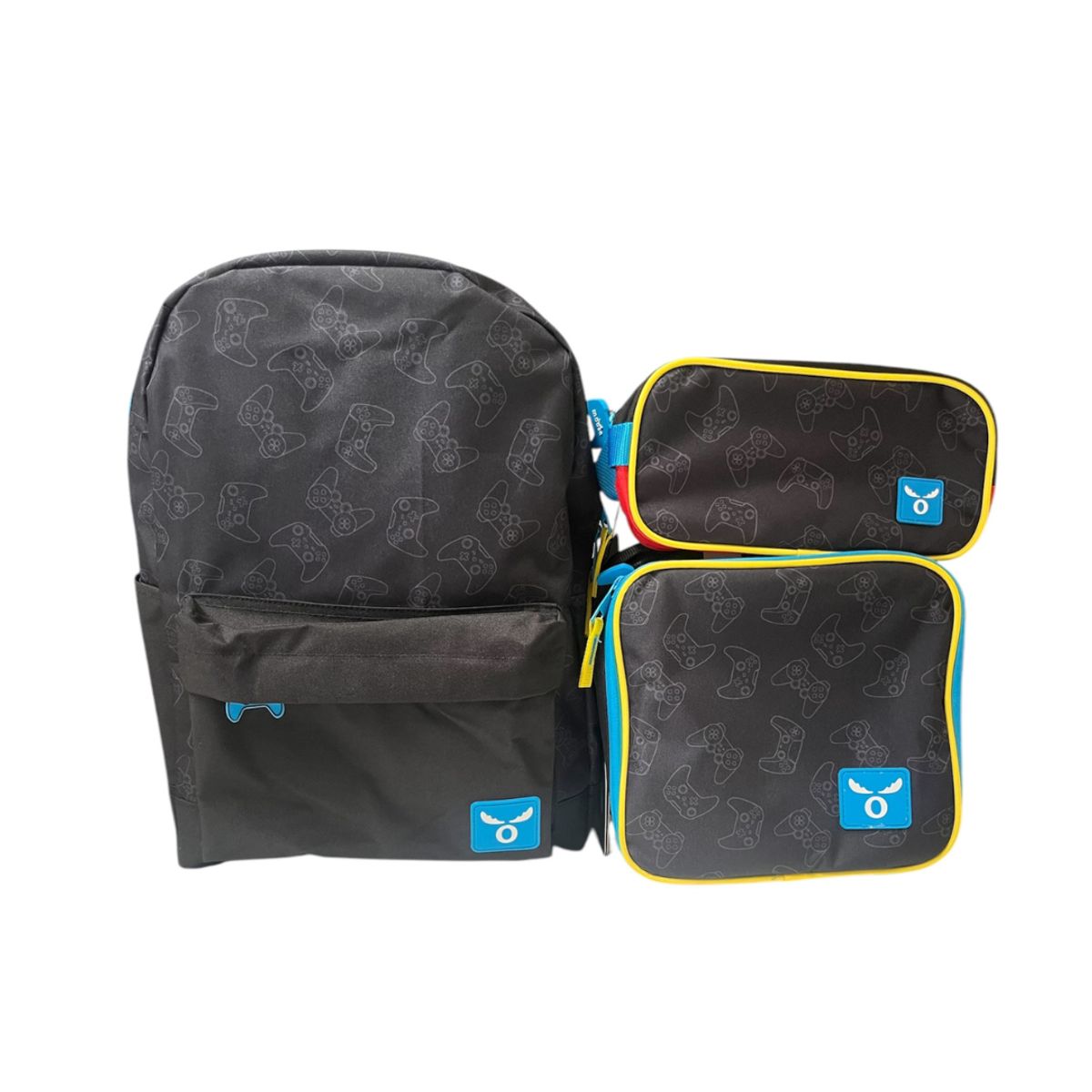 INTEK GAMES - Pack Escolar Mochila Bolso + Lonchera y Estuche Gamer
