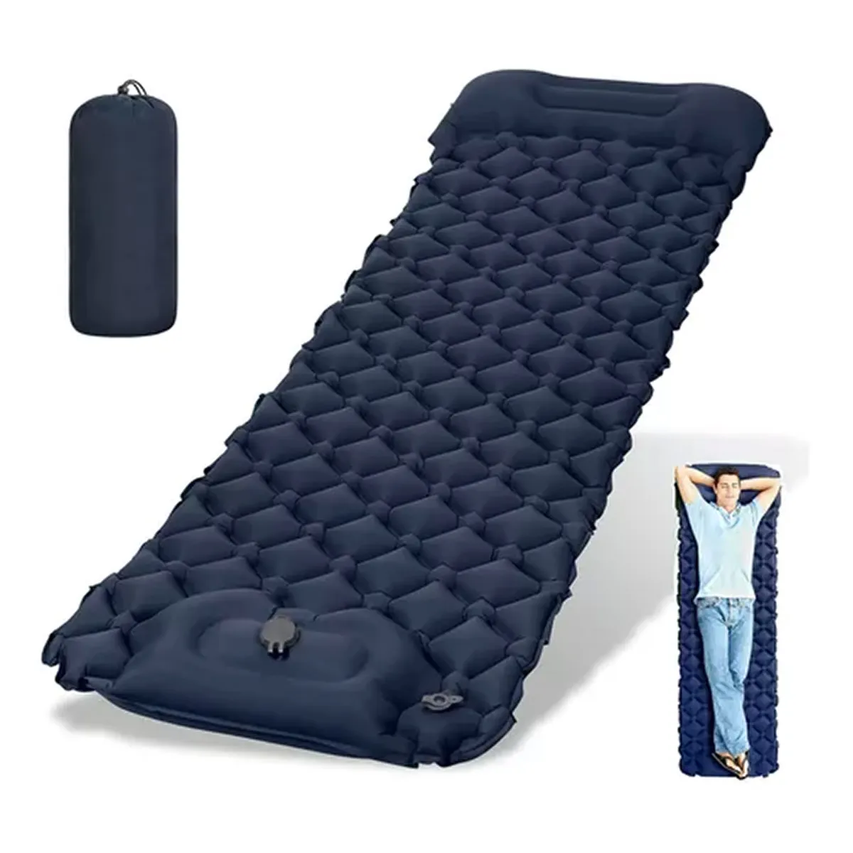 ESHOPANGIE - Colchón Inflable Plegable Portátil Para Acampar Colchoneta