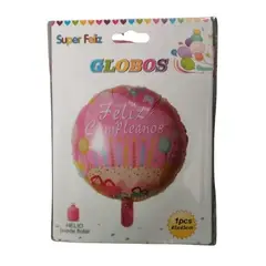 GENERICO - Globo Feliz Cumpleaños Rosado