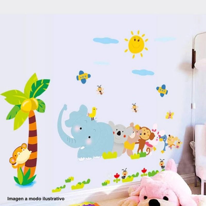 GENERICO - Adhesivo Infantil 3D - Selva