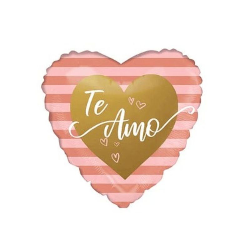 GENERICO - Globo Corazón - Te Amo (rayas)