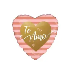 GENERICO - Globo Corazón - Te Amo (rayas)