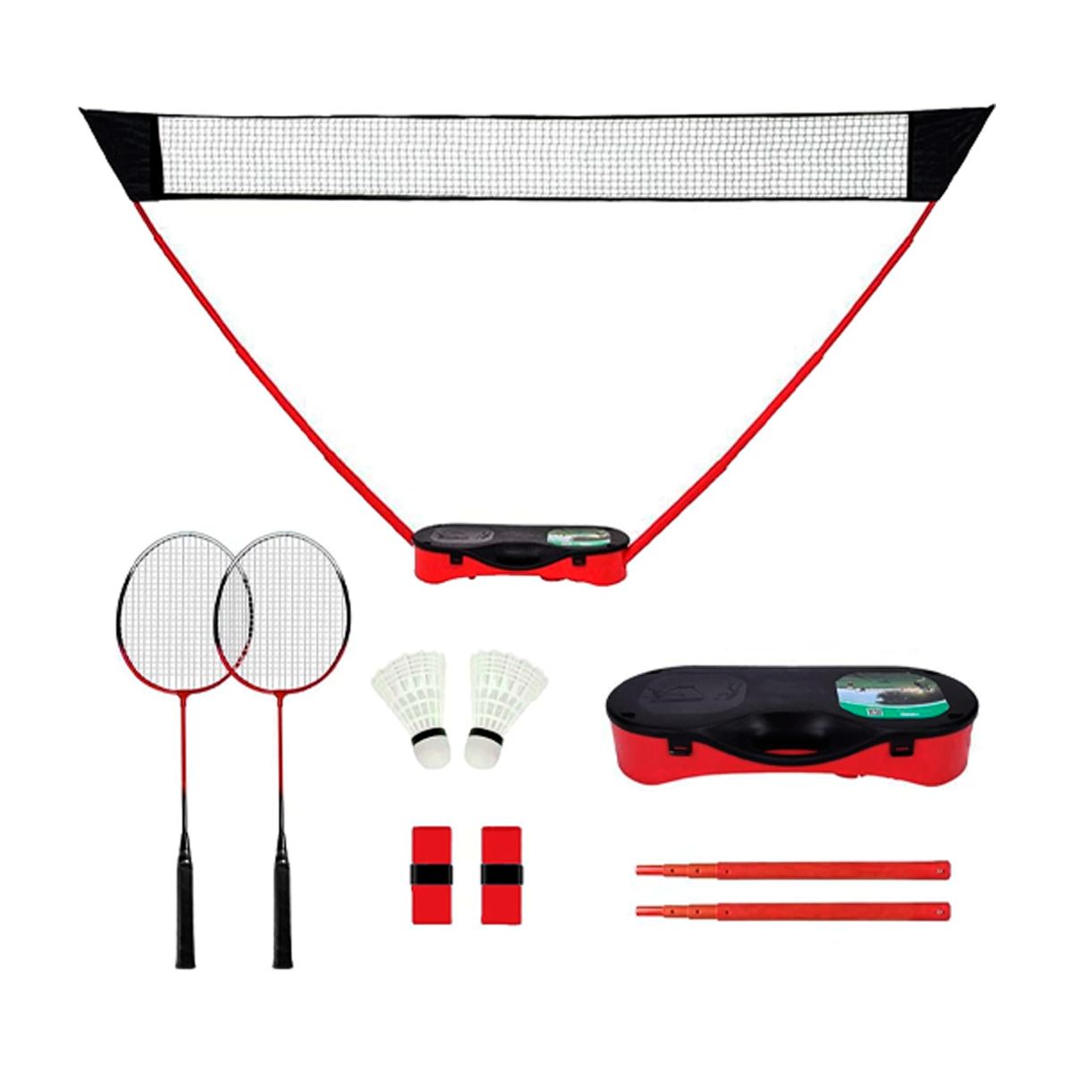 GENERICO - Bádminton Set Malla 3 Mt Maleta + 2 Raquetas De Acero
