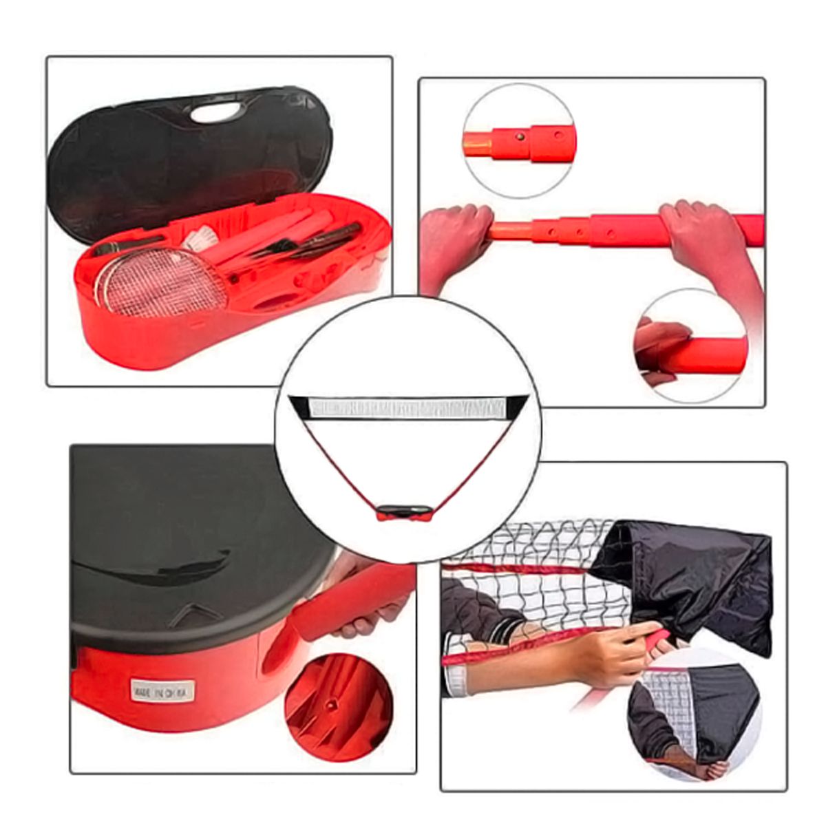 GENERICO - Bádminton Set Malla 3 Mt Maleta + 2 Raquetas De Acero